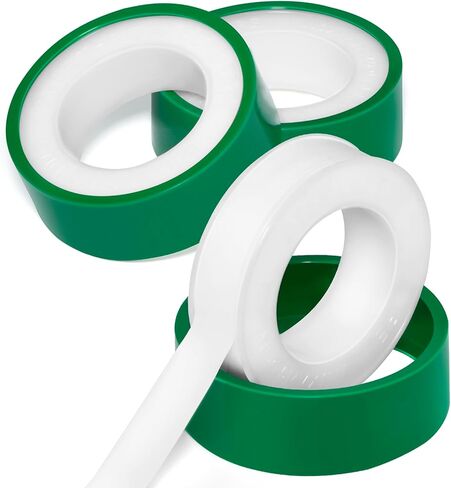 XEHAHOSH 4 Roll Plumbers Tape, -374 to 536 Degree F Temperature Range, Teflon Tape, Plumbing Tape, Duct Tape, High Density 0.45g/cm, Used for Water Pipes, faucets, valves, L 390 in x W 0.47 in³.Green in Kuwait
