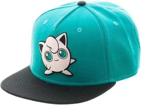 Bioworld Pokemon Jigglypuff Embroidered Snapback Cap Hat, Turquoise in Saudi Arabia