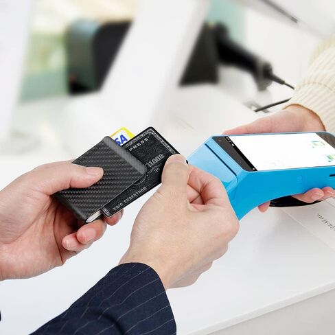 MONOCARBON Real Carbon Fiber Money Clip Slim Front Pocket Card Holder Clip Case Matte Black in Kuwait