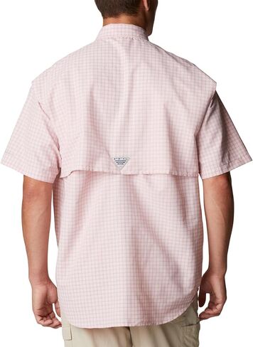 قميص رجالي بأكمام قصيرة من Columbia، مقاس Super Bahama، منقوش باللون الأزرق الربيعي، مقاس متوسط in Kuwait