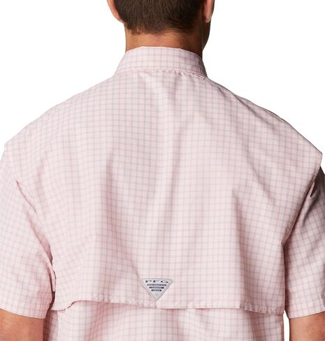 قميص رجالي بأكمام قصيرة من Columbia، مقاس Super Bahama، منقوش باللون الأزرق الربيعي، مقاس متوسط in Kuwait