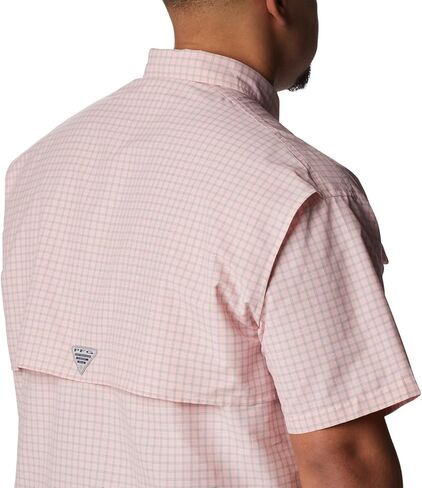 قميص رجالي بأكمام قصيرة من Columbia، مقاس Super Bahama، منقوش باللون الأزرق الربيعي، مقاس متوسط in Kuwait