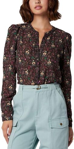 Joie Womens Women's Joie Eldridge TOP, Chocolate TORTE Multi, Large in Saudi Arabia