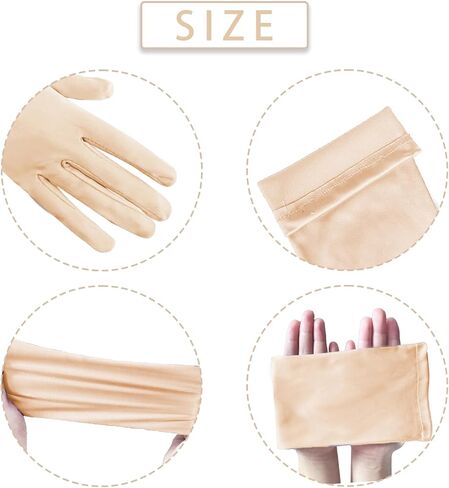 1 Pair of Long Satin Finger Gloves 1920s Opera Party Wedding Bridal Etiquette Gloves Sun Protection Gloves for Women Girls in Saudi Arabia