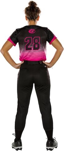 Alleson Athletic Girls Fast pitch Softball Belt Loop Pants, Maroon, Small in Saudi Arabia