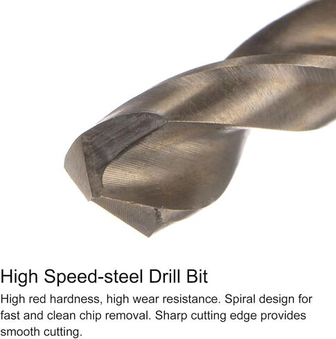 مجموعات الصنبور واللقم من uxcell، صنبور طحن خيط آلة الفلوت المستقيم M6 x 1.25 H2، 4.7 مم M35 فولاذ كوبالت عالي السرعة (HSS-CO) لقمة مثقاب ملتوية in Kuwait