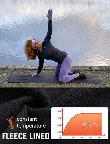 BALEAF Women's Thermal Fleece Tops Long Sleeve Winter Running Gear for Cold Weather with Thumbholes Zipper Pocket Navy Size M in Saudi Arabia