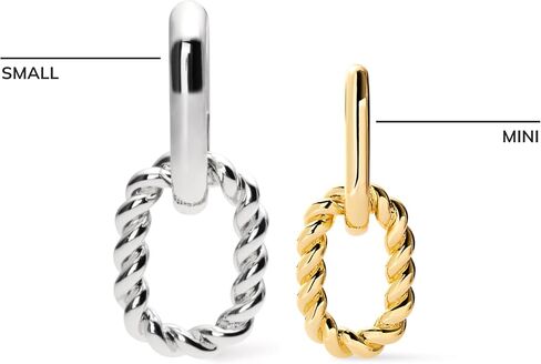 Ana Luisa | Double Hoop Earring - Ash Double | 14K Gold Plated Earrings & 2-in1 Unique Design | Hypoallergenic, Water-Resistant & Tarnish-Free Earrings | 14K Gold Earrings | Surgical Steel Posts in Saudi Arabia