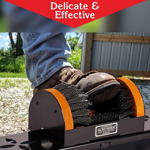Scrusher - Authentic Boot Buddy Cleaner Brush: All-Weather Outdoor Shoe and Boot Cleaner, Designed for Muddy Footwear Cleaning - Made in USA in Kuwait