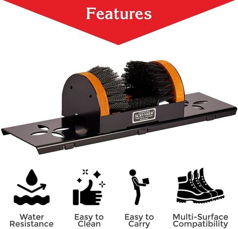Scrusher - Authentic Boot Buddy Cleaner Brush: All-Weather Outdoor Shoe and Boot Cleaner, Designed for Muddy Footwear Cleaning - Made in USA in Kuwait