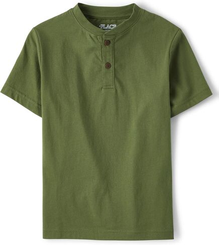 The Children's Place Boys' Short Sleeve Fashion Shirt, Green Camo, Small (5/6),boys,Short SleeveCrewneck T-Shirt,Camo Green,5-6 in Saudi Arabia