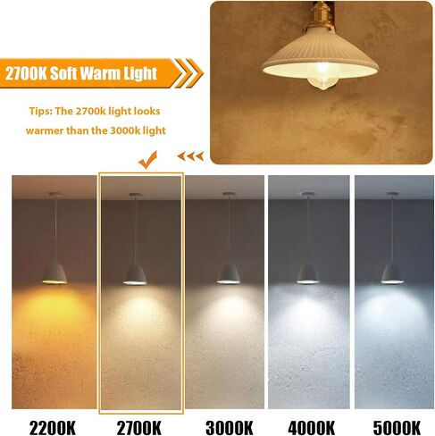 12 حزمة من مصابيح إديسون LED القابلة للتعتيم بقدرة 40 واط مكافئة، لمبة خيوط 4 واط، لمبة إضاءة ST19 بيضاء دافئة 2700 كيلو، 450LM E26 عتيقة لتركيبات السقف in Kuwait