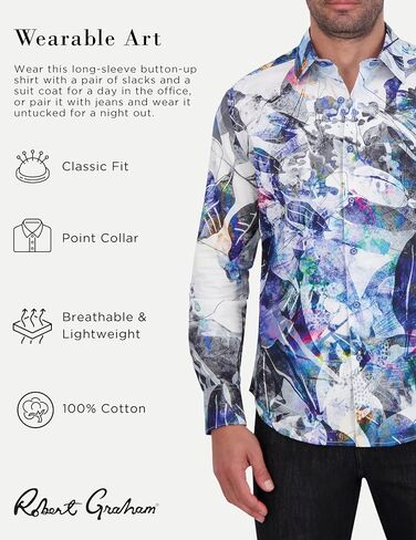 Robert Graham Men's Mudson L/S Woven Shirt in Saudi Arabia