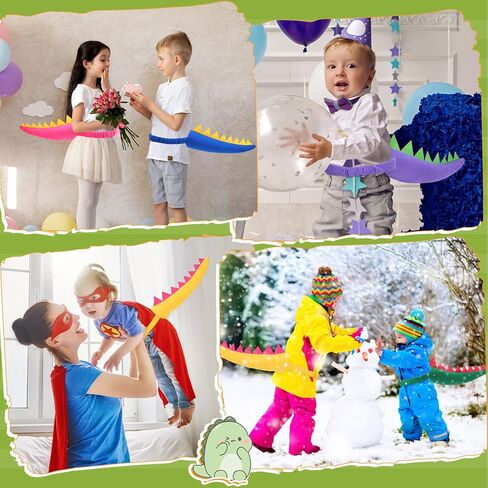 Libima 12 Pieces Dinosaur Costume Dinosaur Tail Set Dragon Dinosaur Theme Animal Tails Costume for Girls Boys Adults Party Favors Costume Accessories Performance Props Theme Party Dress Up in Saudi Arabia