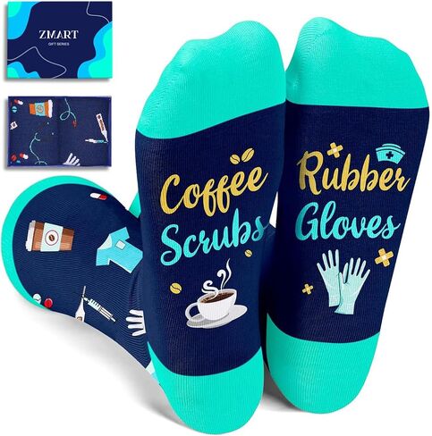 Zmart Unisex EMT Socks Pharmacy Socks Paramedic Socks Physical Socks, EMT Gifts Pharmacy Gifts Medical Gifts Pa Gifts Medical Gifts in Saudi Arabia