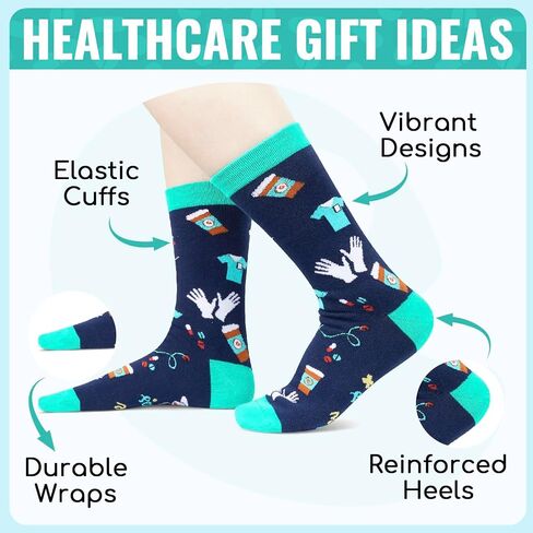 Zmart Unisex EMT Socks Pharmacy Socks Paramedic Socks Physical Socks, EMT Gifts Pharmacy Gifts Medical Gifts Pa Gifts Medical Gifts in Saudi Arabia