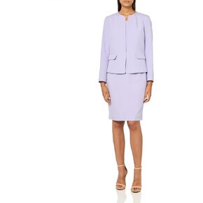 Le Suit womens Long Coat Topper Jacket & Sheath Dress Suit - Dress Set in Kuwait