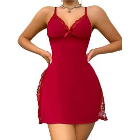 Hamefen dream love Women's Lingerie Sexy Nightwear Spaghetti Strap Nightgown Babydoll Chemise Gray X Large in Kuwait