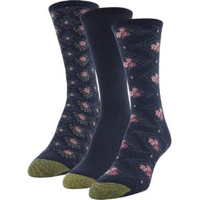 جوارب نسائية من GOLDTOE بتصميم الزهور الماسية، 3 أزواج in Kuwait