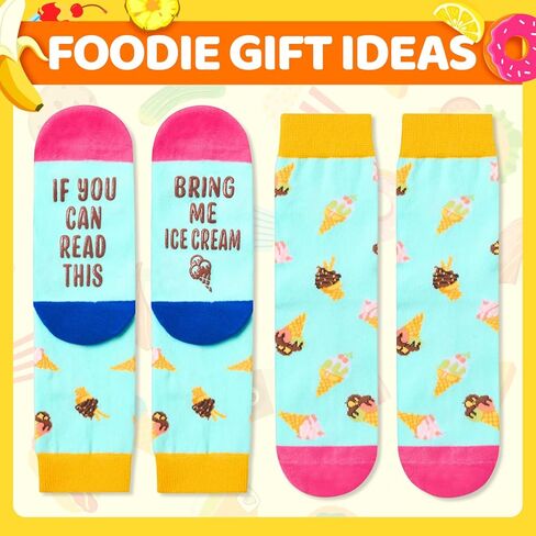 HAPPYPOP Kid's Funny Gifts Crazy Silly Socks, Novelty Socks Boys Girls 7-10 Years, Ice Cream in Saudi Arabia