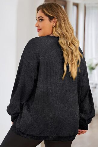 Eytino Women Plus Size Sweatshirts Long Sleeve Crew Neck Casual Oversized Soft Pullover Tops Shirts(1X-5X) in Kuwait