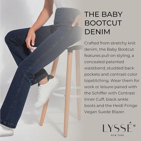 Lyssé Women's Misses Baby Bootcut, Black, XL in Saudi Arabia