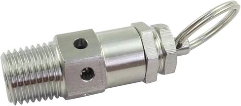 HEZONGSION 1/4 "NPT ذكر الفولاذ المقاوم للصدأ SS304 صمام أمان صغير قابل للتعديل لتخفيف الضغط مع مجموعة قفل 30psi نطاق الضغط المفتوح 0-43.5psi in Saudi Arabia