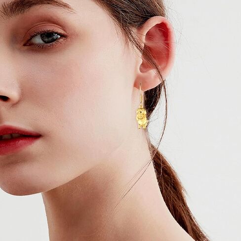 Dog Earrings 925 Sterling Silver Golden Retriever Dangle Drop Earrings Animal Lover Jewelry Dog Gifts for Women Girls Daughter, Sterling Silver, No Gemstone in Saudi Arabia