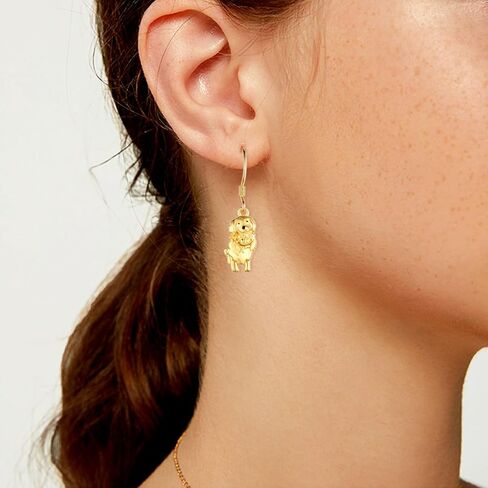Dog Earrings 925 Sterling Silver Golden Retriever Dangle Drop Earrings Animal Lover Jewelry Dog Gifts for Women Girls Daughter, Sterling Silver, No Gemstone in Saudi Arabia