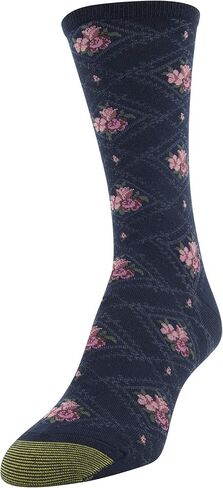 جوارب نسائية من GOLDTOE بتصميم الزهور الماسية، 3 أزواج in Kuwait