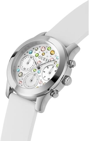 GUESS Ladies 38mm Watch - Iridescent Strap Silver Dial Iridescent Case in Saudi Arabia