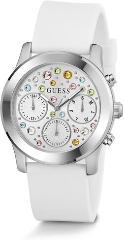 GUESS Ladies 38mm Watch - Iridescent Strap Silver Dial Iridescent Case in Saudi Arabia