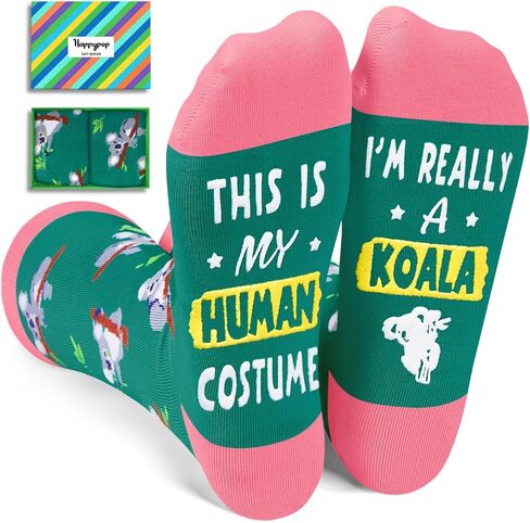 HAPPYPOP Funny Koala Gifts for Girls Women Men Koala Bear Gifts, Fun Koala Socks Women Men in Saudi Arabia