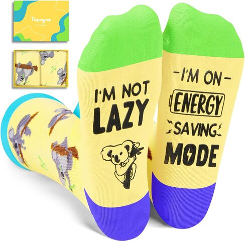 HAPPYPOP Funny Koala Gifts for Girls Women Men Koala Bear Gifts, Fun Koala Socks Women Men in Saudi Arabia