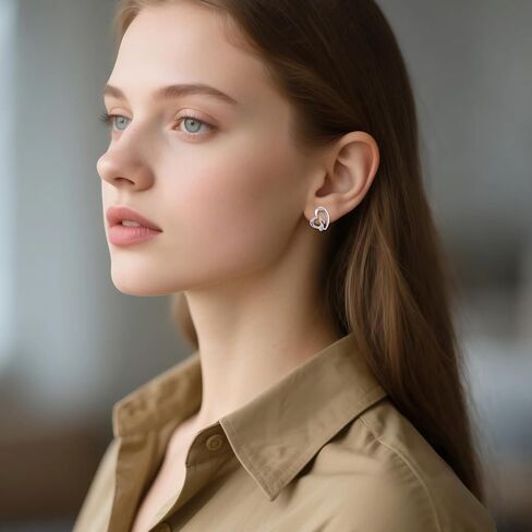 Music Note Earrings Original Musical Note Earrings Silver Star Studs Valentine's Day Earrings Gift for Music Lovers, S925 Sterling Silver Sensitive Earrings Studs for Women Girls Hypoallergenic in Kuwait