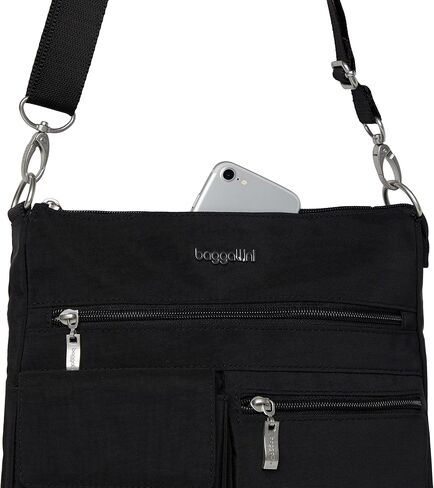 Baggallini Modern Everywhere Slim Crossbody - Water-resistant Crossbody Bag for Women - Easy-Access Phone Pocket in Saudi Arabia
