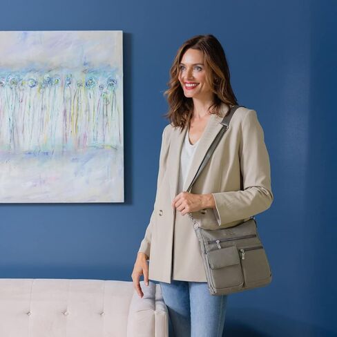Baggallini Modern Everywhere Slim Crossbody - Water-resistant Crossbody Bag for Women - Easy-Access Phone Pocket in Saudi Arabia