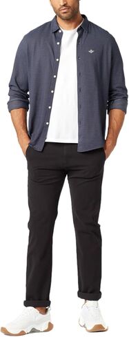 Dockers Men's Slim Fit Ultimate Chino with Smart 360 Flex, Vintage Indigo Blue, 33W x 34L in Saudi Arabia