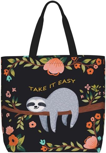 AMORVITA Cat Tote Bag for Women with Zipper Pockets Handles - Reusable Grocery Bags Foldable Beach Bag Shopping Bags Handbag Cute Cat Lover Gifts Large Utility Tote Bag for Travel Gym School Work in Kuwait