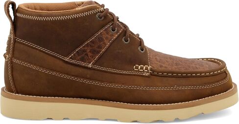 Twisted X Mens 4" Wedge Sole Boot, Distressed Saddle & Cognac, 10 M in Saudi Arabia