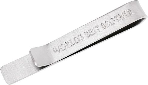 kilofly Men's Hidden Message"WORLD'S BEST DAD" شريط ربط فاخر 2 بوصة فضي in Saudi Arabia
