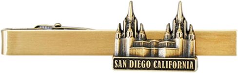 Los Angeles California Antique Gold Temple Tieclip by Ringmasters, not_known in Saudi Arabia