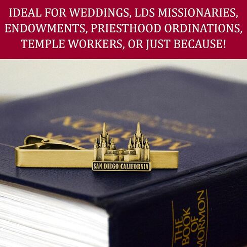 Los Angeles California Antique Gold Temple Tieclip by Ringmasters, not_known in Saudi Arabia