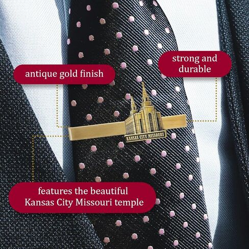 Los Angeles California Antique Gold Temple Tieclip by Ringmasters, not_known in Saudi Arabia