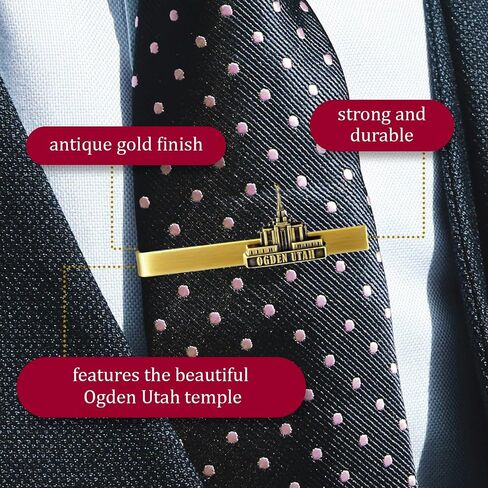 Los Angeles California Antique Gold Temple Tieclip by Ringmasters, not_known in Saudi Arabia