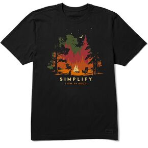 Life is Good Men's Fish More Worry Less Hooks and Tackle Short Sleeve Crusher Tee in Saudi Arabia