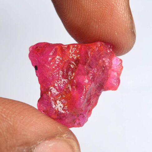 GEMHUB Untreated Raw Rough Ruby 30.50 Ct. Certified Healing Crystal Natural Red Ruby Gemstone in Saudi Arabia
