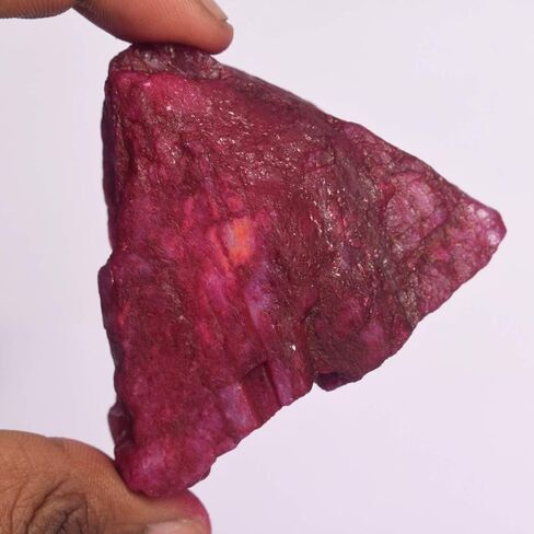 GEMHUB Untreated Raw Rough Ruby 30.50 Ct. Certified Healing Crystal Natural Red Ruby Gemstone in Saudi Arabia