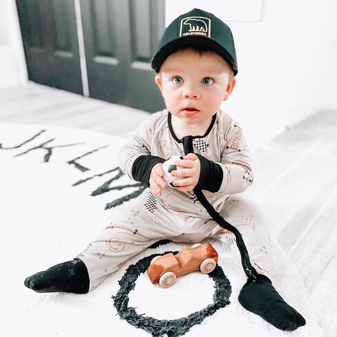 Toddler Baseball Hat - Infant Trucker Hats - Boy Outfit - Newborn Sun Hat - Baby Youth Snap Back Trucker Mesh Brim Gorros in Saudi Arabia