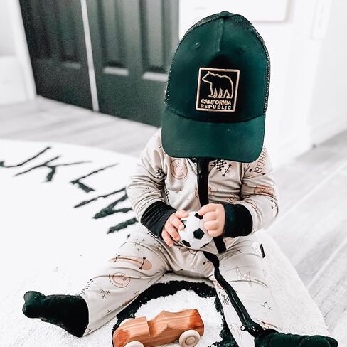 Toddler Baseball Hat - Infant Trucker Hats - Boy Outfit - Newborn Sun Hat - Baby Youth Snap Back Trucker Mesh Brim Gorros in Saudi Arabia